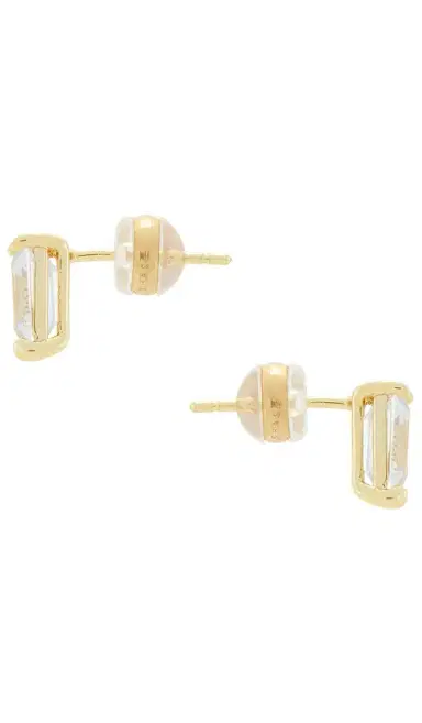 SHASHI Emerald Cut Stud Earrings | Thumbnail 2 SHASHI Emerald Cut Stud Earrings | Thumbnail 2