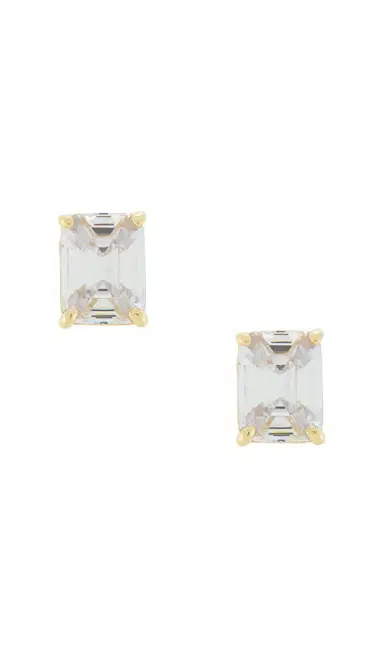 SHASHI Emerald Cut Stud Earrings | Thumbnail 1 SHASHI Emerald Cut Stud Earrings | Thumbnail 1