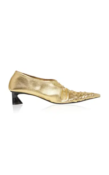 Stella McCartney Elsa Metallic Alter Mat Heeled Mules | Thumbnail 1 Stella McCartney Elsa Metallic Alter Mat Heeled Mules | Thumbnail 1