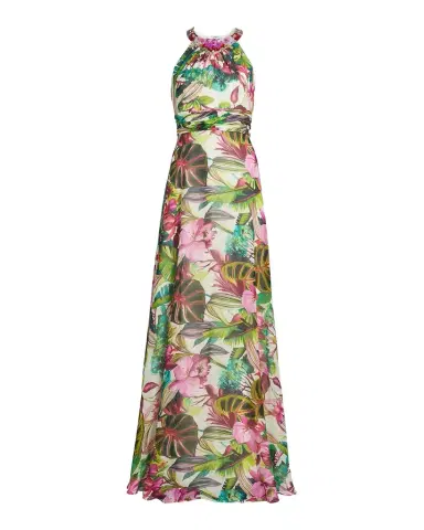 Rickie Freeman for Teri Jon Embellished Floral Chiffon Gown | Thumbnail 1 Rickie Freeman for Teri Jon Embellished Floral Chiffon Gown | Thumbnail 1