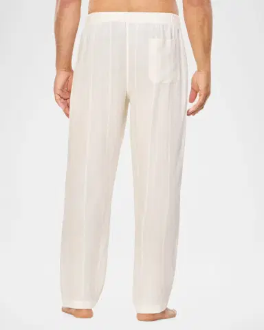 Majestic International Men 's Summer Woven Stripe Lounge Pants | Thumbnail 3 Majestic International Men 's Summer Woven Stripe Lounge Pants | Thumbnail 3