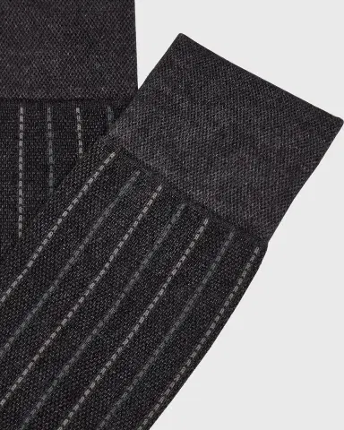 Marcoliani Men 's Elegance Pique Crew Socks | Thumbnail 2 Marcoliani Men 's Elegance Pique Crew Socks | Thumbnail 2