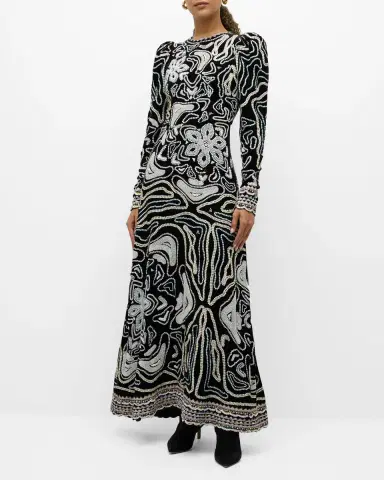 Ulla Johnson Alexia Bead & Sequin-Embroidered Velvet Gown | Thumbnail 2 Ulla Johnson Alexia Bead & Sequin-Embroidered Velvet Gown | Thumbnail 2