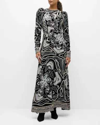 Ulla Johnson Alexia Bead & Sequin-Embroidered Velvet Gown | Thumbnail 3 Ulla Johnson Alexia Bead & Sequin-Embroidered Velvet Gown | Thumbnail 3