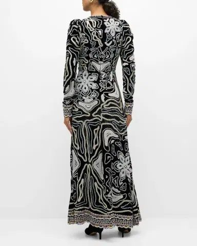 Ulla Johnson Alexia Bead & Sequin-Embroidered Velvet Gown | Thumbnail 4 Ulla Johnson Alexia Bead & Sequin-Embroidered Velvet Gown | Thumbnail 4