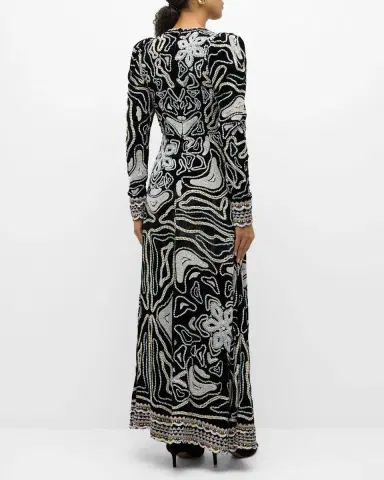 Ulla Johnson Alexia Bead & Sequin-Embroidered Velvet Gown | Thumbnail 6 Ulla Johnson Alexia Bead & Sequin-Embroidered Velvet Gown | Thumbnail 6