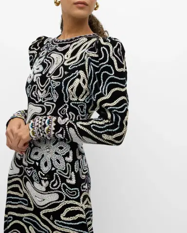Ulla Johnson Alexia Bead & Sequin-Embroidered Velvet Gown | Thumbnail 7 Ulla Johnson Alexia Bead & Sequin-Embroidered Velvet Gown | Thumbnail 7