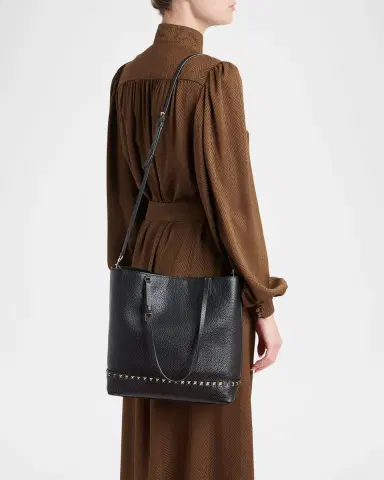 Valentino Garavani Medium Rockstud Grain Leather Tote Bag | Thumbnail 2 Valentino Garavani Medium Rockstud Grain Leather Tote Bag | Thumbnail 2