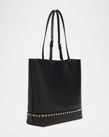 Valentino Garavani Medium Rockstud Grain Leather Tote Bag | Thumbnail 3 Valentino Garavani Medium Rockstud Grain Leather Tote Bag | Thumbnail 3