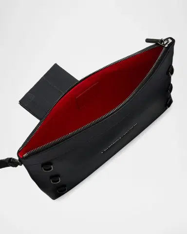 Christian Louboutin Men 's Kosmica Leather Wrist Pouch | Thumbnail 3 Christian Louboutin Men 's Kosmica Leather Wrist Pouch | Thumbnail 3