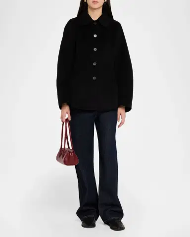 Róhe Double-Faced Wool Sculptural Jacket | Thumbnail 2 Róhe Double-Faced Wool Sculptural Jacket | Thumbnail 2