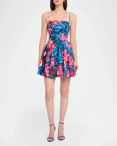 Givenchy Sliced Sleeveless Floral Cotton Poplin Mini Dress | Thumbnail 2 Givenchy Sliced Sleeveless Floral Cotton Poplin Mini Dress | Thumbnail 2