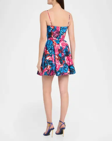 Givenchy Sliced Sleeveless Floral Cotton Poplin Mini Dress | Thumbnail 3 Givenchy Sliced Sleeveless Floral Cotton Poplin Mini Dress | Thumbnail 3