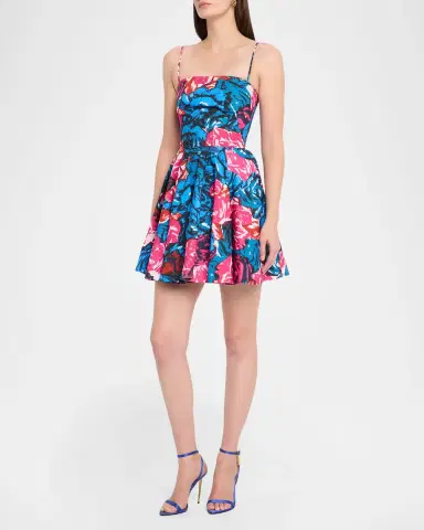 Givenchy Sliced Sleeveless Floral Cotton Poplin Mini Dress | Thumbnail 4 Givenchy Sliced Sleeveless Floral Cotton Poplin Mini Dress | Thumbnail 4
