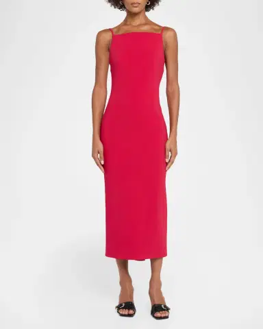 Givenchy Sliced Square-Neck Sleeveless Midi Dress | Thumbnail 2 Givenchy Sliced Square-Neck Sleeveless Midi Dress | Thumbnail 2