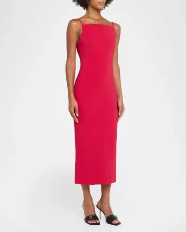 Givenchy Sliced Square-Neck Sleeveless Midi Dress | Thumbnail 4 Givenchy Sliced Square-Neck Sleeveless Midi Dress | Thumbnail 4