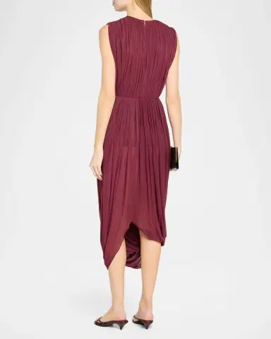 FForme Leonora Sleeveless Draped Crepe Jersey Midi Dress | Thumbnail 3 FForme Leonora Sleeveless Draped Crepe Jersey Midi Dress | Thumbnail 3
