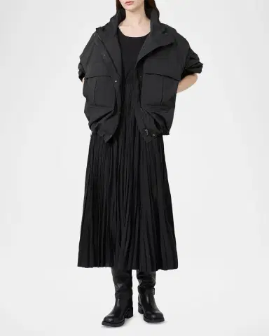 Weekend Max Mara Sleeveless Crinkled A-Line Midi Dress | Thumbnail 2 Weekend Max Mara Sleeveless Crinkled A-Line Midi Dress | Thumbnail 2
