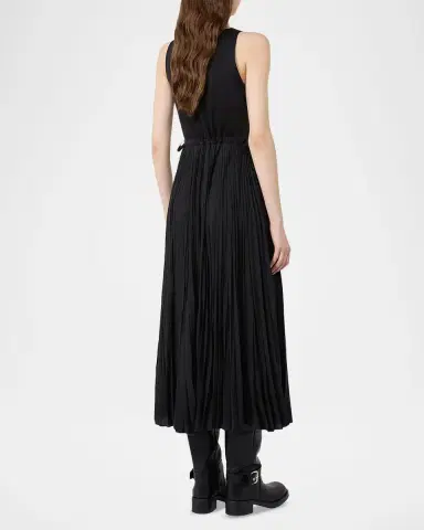 Weekend Max Mara Sleeveless Crinkled A-Line Midi Dress | Thumbnail 3 Weekend Max Mara Sleeveless Crinkled A-Line Midi Dress | Thumbnail 3