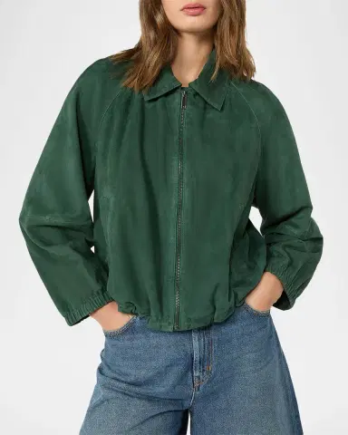 Weekend Max Mara Raglan-Sleeve Suede Jacket | Thumbnail 4 Weekend Max Mara Raglan-Sleeve Suede Jacket | Thumbnail 4