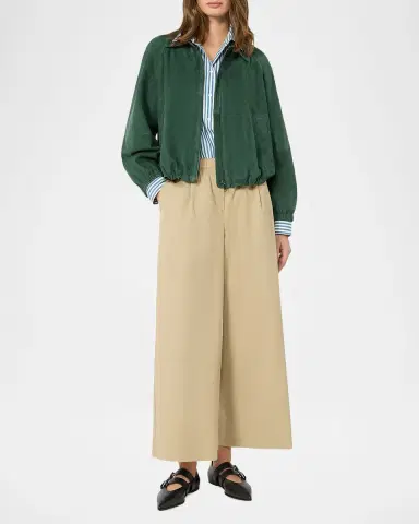 Weekend Max Mara Cropped Wide-Leg Cotton Pants | Thumbnail 2 Weekend Max Mara Cropped Wide-Leg Cotton Pants | Thumbnail 2