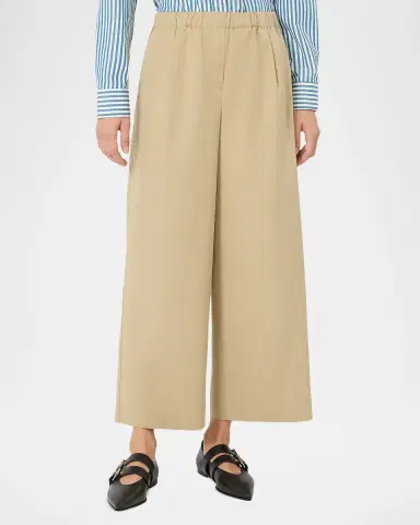 Weekend Max Mara Cropped Wide-Leg Cotton Pants | Thumbnail 4 Weekend Max Mara Cropped Wide-Leg Cotton Pants | Thumbnail 4