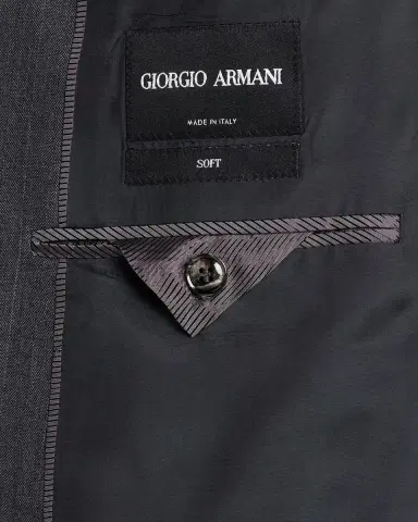 Giorgio Armani Men 's Wool Herringbone Single-Breasted Suit | Thumbnail 7 Giorgio Armani Men 's Wool Herringbone Single-Breasted Suit | Thumbnail 7