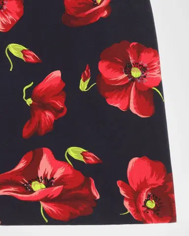 Dolce & Gabbana Girl's Poppy-Print Stretch Cotton Dress, Size -14 | Thumbnail 3 Dolce & Gabbana Girl's Poppy-Print Stretch Cotton Dress, Size -14 | Thumbnail 3