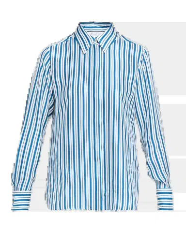 Max Mara Striped Silk Button-Down Shirt | Thumbnail 5 Max Mara Striped Silk Button-Down Shirt | Thumbnail 5