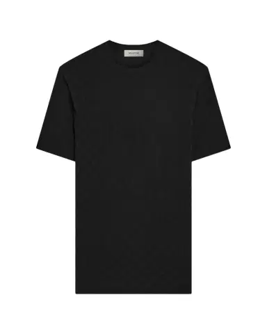 Bugatchi Men 's Checked Cotton T-Shirt | Thumbnail 1 Bugatchi Men 's Checked Cotton T-Shirt | Thumbnail 1