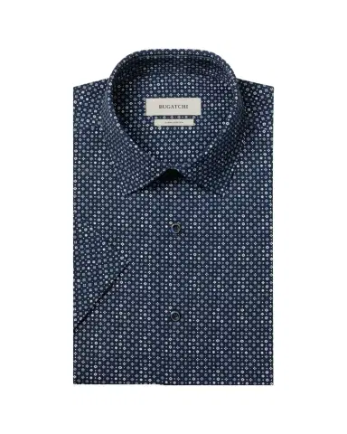 Bugatchi Men's Geometric Stretch-Cotton Shirt | Thumbnail 1 Bugatchi Men's Geometric Stretch-Cotton Shirt | Thumbnail 1