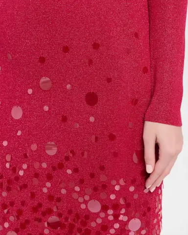 Carolina Herrera Sequined Long-Sleeve Shimmering Jersey Midi Dress | Thumbnail 8 Carolina Herrera Sequined Long-Sleeve Shimmering Jersey Midi Dress | Thumbnail 8