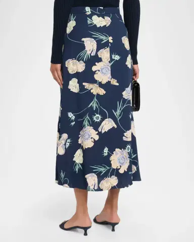 Erdem Floral Crepe A-Line Midi Skirt | Thumbnail 3 Erdem Floral Crepe A-Line Midi Skirt | Thumbnail 3