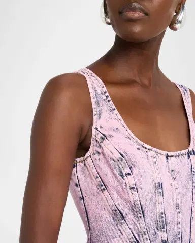 AKNVAS Kaitlyn Denim Flounce Mini Dress | Thumbnail 8 AKNVAS Kaitlyn Denim Flounce Mini Dress | Thumbnail 8