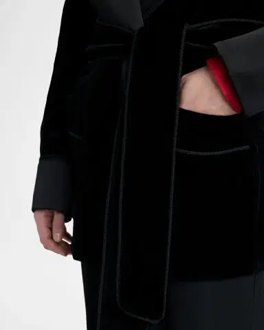 Dolce & Gabbana Men 's Satin Shawl Lapel Velvet Smoking Jacket | Thumbnail 5 Dolce & Gabbana Men 's Satin Shawl Lapel Velvet Smoking Jacket | Thumbnail 5