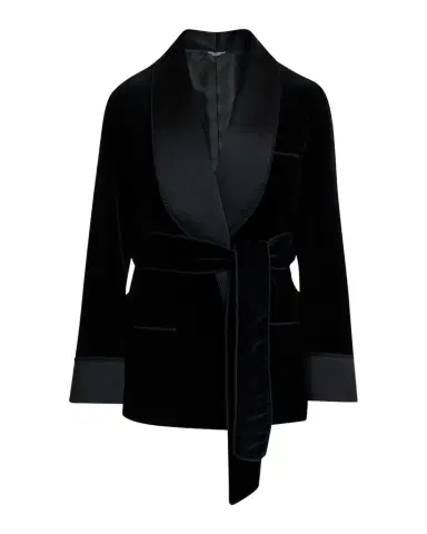 Dolce & Gabbana Men 's Satin Shawl Lapel Velvet Smoking Jacket | Thumbnail 1 Dolce & Gabbana Men 's Satin Shawl Lapel Velvet Smoking Jacket | Thumbnail 1