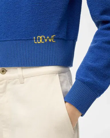 LOEWE Logo Embroidered Wool Crewneck Sweater | Thumbnail 5 LOEWE Logo Embroidered Wool Crewneck Sweater | Thumbnail 5
