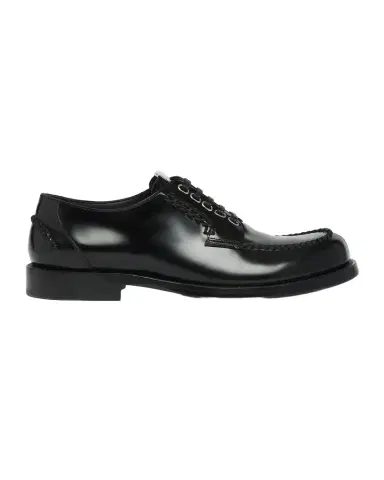 Dolce & Gabbana Men 's Calfskin Logo Plaque Derby Shoes | Thumbnail 1 Dolce & Gabbana Men 's Calfskin Logo Plaque Derby Shoes | Thumbnail 1