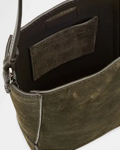 Brunello Cucinelli Suede Crossbody Bag | Thumbnail 4 Brunello Cucinelli Suede Crossbody Bag | Thumbnail 4