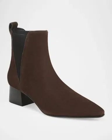 Veronica Beard Astra Suede Ankle Boots | Thumbnail 2 Veronica Beard Astra Suede Ankle Boots | Thumbnail 2