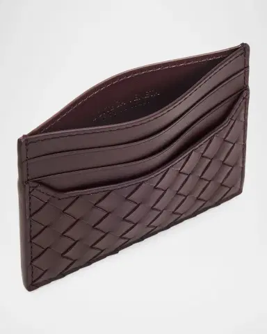 Bottega Veneta Men's Intrecciato Piccolo Leather Card Holder | Thumbnail 3 Bottega Veneta Men's Intrecciato Piccolo Leather Card Holder | Thumbnail 3