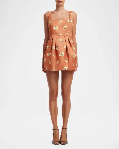 LEO LIN Piper Pleated Floral-Print Mini Dress | Thumbnail 2 LEO LIN Piper Pleated Floral-Print Mini Dress | Thumbnail 2