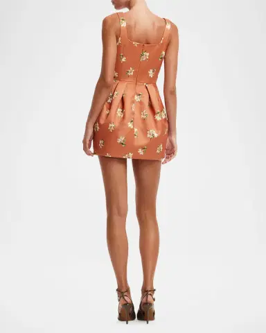 LEO LIN Piper Pleated Floral-Print Mini Dress | Thumbnail 3 LEO LIN Piper Pleated Floral-Print Mini Dress | Thumbnail 3