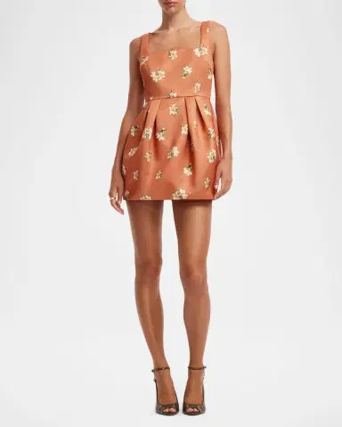LEO LIN Piper Pleated Floral-Print Mini Dress | Thumbnail 4 LEO LIN Piper Pleated Floral-Print Mini Dress | Thumbnail 4