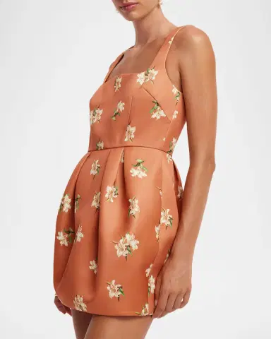 LEO LIN Piper Pleated Floral-Print Mini Dress | Thumbnail 5 LEO LIN Piper Pleated Floral-Print Mini Dress | Thumbnail 5