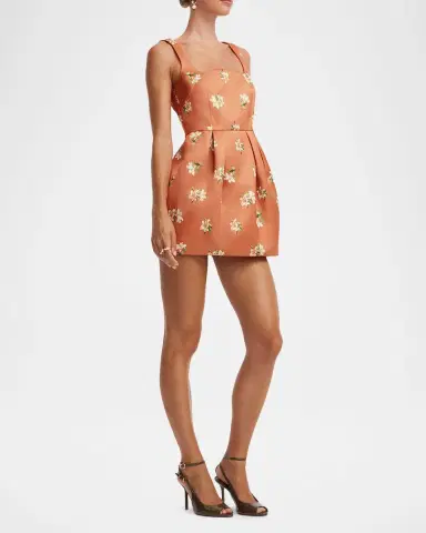 LEO LIN Piper Pleated Floral-Print Mini Dress | Thumbnail 6 LEO LIN Piper Pleated Floral-Print Mini Dress | Thumbnail 6