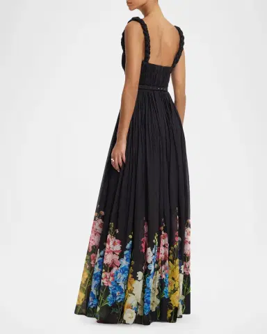LEO LIN Angelina Ruched Floral-Print Maxi Dress | Thumbnail 3 LEO LIN Angelina Ruched Floral-Print Maxi Dress | Thumbnail 3
