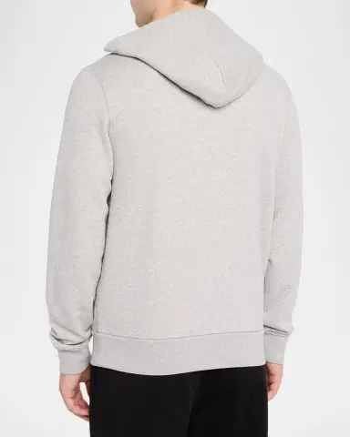 Moncler Men's Sketched Logo Zip-Up Cotton Hoodie | Thumbnail 3 Moncler Men's Sketched Logo Zip-Up Cotton Hoodie | Thumbnail 3