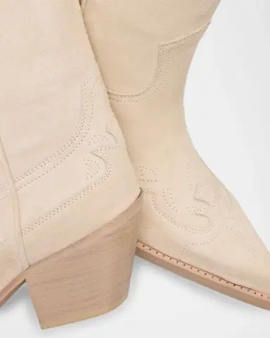 Paris Texas Dakota Suede Mid-Calf Western Boots | Thumbnail 3 Paris Texas Dakota Suede Mid-Calf Western Boots | Thumbnail 3