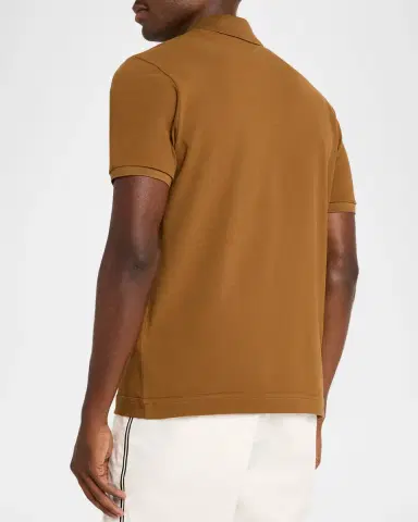 Moncler Men 's Logo Patch Short-Sleeve Polo Shirt | Thumbnail 3 Moncler Men 's Logo Patch Short-Sleeve Polo Shirt | Thumbnail 3